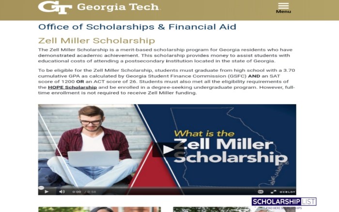 Zell miller scholarship